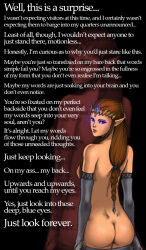 ass brown_hair caption crown elf elf_ears female_only femdom gloves glowing glowing_eyes hypnotic_ass hypnotic_eyes jewelry long_hair looking_at_viewer looking_back manip nesoun nintendo pov pov_sub princess princess_zelda solo strangeman52_(manipper) text the_legend_of_zelda topless traditional twilight_princess undressing
