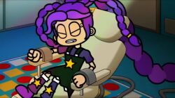  animated doll dollification gametoons_(circle) hypnotic_screen lily_lovebraids poppy_playtime purple_hair resisting sound tagme video voice_acted 