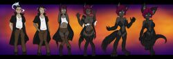 comic demon dog_girl furry ghost glasses luxianne original pink_hair possession tail tail_growth torn_clothes transformation transgender wolf_girl