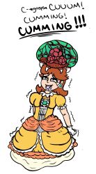  androgynous androgynous_dom brain_drain breasts drool female_only femsub gloves happy_trance kneeling large_breasts littlescylla metroid metroid_(series) nintendo orgasm parasite princess princess_daisy pussy_juice super_mario_bros. text 