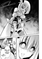  demon_girl drool expressionless eye_color_change femdom femsub magic monochrome mou_yamete_kaifuku_shinaide_kenja-sama! screenshot tagme tears translated 
