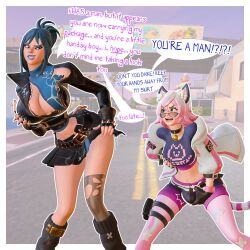    angry body_swap cat_ears cat_girl cat_tail catrin_glitch character_request femsub fortnite hope_(fortnite) selenapolygon tagme text 