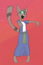 absurdres akaece clothed constance_(exophile) female_only femsub furry happy_trance kaa_eyes open_mouth original raccoon_girl tongue tongue_out zombie_walk