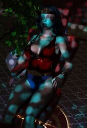 3d black_hair bracelet dc_comics donna_troy femsub large_breasts member9 short_hair tagme wonder_girl