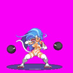  anal animated animated_gif blue_hair body_control bondage bouncing_breasts breasts capcom cat_girl claws corruption cum darkstalkers felicia_(darkstalkers) femsub kneeling kuromaru large_breasts living_costume m.u.g.e.n. mo2 oral orgasm pixel_art pussy_juice sex slime tagme tail_sex tentacle_in_mouth tentacle_sex tentacles urination vaginal 