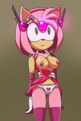 amy_rose antenna drool electrickronos female_only femsub furry hedgehog_girl hypnotic_accessory pink_hair pussy_juice short_hair solo sonic_boom sonic_the_hedgehog_(series) standing standing_at_attention tech_control underwear
