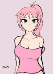  animated animated_gif blue_eyes breasts cleavage collarbone crystal_(zko) eye_roll female_only femsub large_breasts looking_at_viewer open_mouth original ponytail ring_eyes seizure_warning solo text tr4pd00r_(colorist) trigger zko 