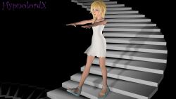  3d blonde_hair empty_eyes expressionless female_only femsub hypnolordx kingdom_hearts namine open_mouth short_hair source_filmmaker zombie_walk 