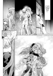  asuka_ootori awakening aware character_request dialogue english_text hard_translated kurumi_mugen magical_girl_spec-ops_asuka monochrome tagme tamara_volkova text trance_break translated 