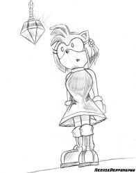 amy_rose begbierentonspud empty_eyes expressionless female_only femsub furry greyscale hedgehog_girl monochrome pendulum short_hair sonic_the_hedgehog_(series) standing standing_at_attention traditional