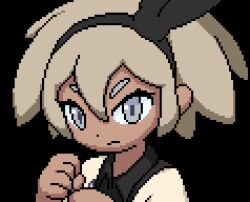 ahegao akai_(ugokashitari) animated animated_gif anus ass bea_(pokemon) before_and_after blush censored coin cunnilingus dark_skin drool empty_eyes faceless femsub grey_eyes hair_ornament licking nintendo open_mouth oral orgasm pendulum pixel_art pokemon pokemon_sword_and_shield pussy pussy_juice sex shrunken_irises simple_background tears thigh_gap tongue transparent_background white_hair