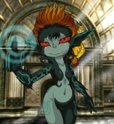 animated buttercup_saiyan female_only femdom hypnotic_eyes midna nintendo nipples pussy solo sound tagme the_legend_of_zelda twilight_princess video voice_acted