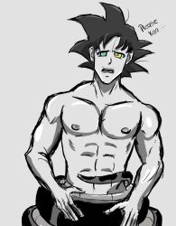  abs black_hair carlos5555 coils disney dragon_ball goku kaa kaa_eyes male_only malesub muscle_boy nipples open_mouth snake the_jungle_book topless 