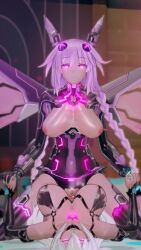  3d animated black_heart boots bouncing_breasts breasts censored closed_eyes clothed_exposure cowgirl_position cum cum_in_pussy empty_eyes evil_smile femsub fingerless_gloves futadom futanari gloves glowing glowing_eyes hair_ornament harness heavy_eyelids huge_breasts hyperdimension_neptunia kneeling koikatsu! large_breasts leotard long_hair nipples on_back open_mouth opera_gloves orgasm purple_hair purple_heart pussy_juice sex smile spread_legs taihou1944 tattoo tech_control thigh_boots thighhighs torn_clothes twin_braids vaginal video white_hair wings 