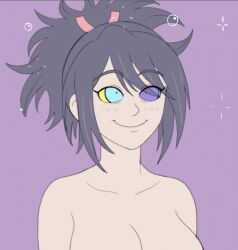  animated animated_gif blush bottomless breasts female_only femsub happy_trance kaa_eyes large_breasts nude plsgts purple_hair sheena_fujibayashi smile tales_of_(series) tales_of_symphonia topless 