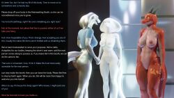 3d alien bottomless breasts caption del_(thalarynth) dialogue femsub furry horns lizard_girl manip multiple_subs original possession scalie snake_girl standing standing_at_attention story tasha_(thalarynth) text thalarynth_(manipper) vivian_(thalarynth) wedding_ring