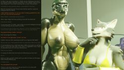  3d amnesia assertive_sub aware brain_drain breasts caption crocodile_girl dialogue furry happy_trance harem hat helmet humor looking_at_viewer manip muscle_girl original pov pov_dom scalie slit_pupils subliminal text thalarynth_(manipper) wolf_girl 