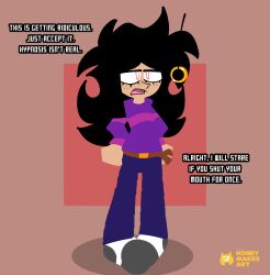  altered_perception amy_rose clothed cosplay honeymakesart original pendulum red_eyes sarah_(needlem0use) simple_background sonic_the_hedgehog_(series) spiral_eyes text 