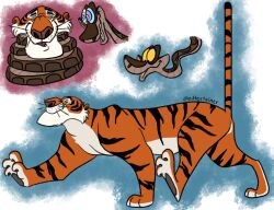  animals_only coils disney edtertainer happy_trance hypnotic_eyes kaa kaa_eyes male_only malesub shere_khan sleepwalking smile snake stiff_tail the_jungle_book tiger_boy 