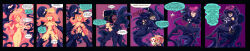  absurdres black_hair blush boots bottomless breasts comic corruption dazed english_text erect_nipples evil_smile expressionless eye_roll female_only femdom femsub gloves halo happy_trance horns hugothetroll large_breasts long_hair mask monster nipple_play nude opera_gloves original pink_hair possession sex slime smile speech_bubble symbiote tears tentacle_in_mouth tentacle_sex tentacles text thigh_boots topless transformation twintails vaginal western yellow_eyes yuri 