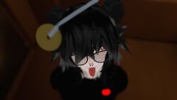  black_hair male_only malesub open_mouth pendulum red_eyes short_hair tagme tongue_out vrchat 