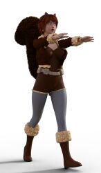 3d brown_hair female_only femsub marvel_comics solo spiral_eyes squirrel_girl squirrel_girl_(marvel) super_hero symbol_in_eyes tail theheckle zombie_walk