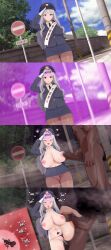  3d absurdres ass before_and_after black_eyes blush breasts breath censored clothed crotch_tattoo cum cum_in_pussy cum_in_uterus erect_nipples erection exhibitionism eye_roll femsub glowing glowing_eyes hat heart huge_breasts koikatsu! large_hips large_penis legs_up long_hair maledom midriff multiple_views muscle_boy navel nipples nude numbersguy open_clothes open_mouth panties panting pantyhose penis pink_eyes police_uniform policewoman progress_indicator pussy saluting sequence sex skirt symbol_in_eyes takane_shijou tattoo tech_control the_idolm@ster thigh_gap tie tongue tongue_out white_hair x-ray 