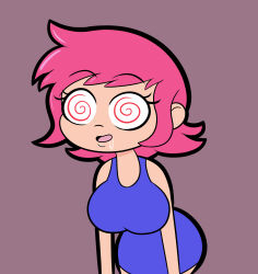  apopop female_only femsub pink_hair ramona_flowers scott_pilgrim_(series) solo spiral_eyes tagme 