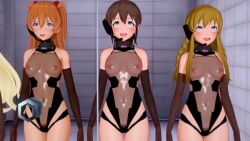  3d asuka_langley_soryu blonde_hair blue_eyes blush braid brown_hair character_request collar empty_eyes erect_nipples erect_nipples_under_clothes eye_roll femsub fishnets gloves happy_trance koikatsu! large_breasts latex leotard long_hair microphone multiple_girls multiple_subs navel neon_genesis_evangelion opera_gloves orange_hair ponytail pubic_hair ribbon rubber see-through small_breasts standing taimanin_(series) tech_control twintails wwww. 