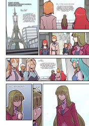  absurdres ahoge belt black_hair blonde_hair blue_eyes blue_hair border braid brown_hair celis_ortesia chloe_lanster clothed coat comic dark_skin earrings ef-nsfw elaine_auclair english_text expressionless eye_color_change eye_roll female_only femsub flower glowing glowing_eyes green_hair headphones jacket jewelry kaela_macmillan kilika_rouran long_hair maid mass_hypnosis mirabel_aalton multiple_girls multiple_subs naje_berka nun orange_hair red_hair risette_twinings short_hair suit text the_legend_of_heroes_trails_through_daybreak very_long_hair white_eyes white_hair 