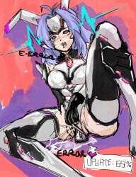  bunny_ears bunny_girl dildo drool female_only femsub gguy123 hacking heart kos-mos masturbation open_mouth progress_indicator purple_hair pussy_juice robot_girl simple_background sitting speech_bubble spread_legs symbol_in_eyes tech_control text thighhighs xenosaga 