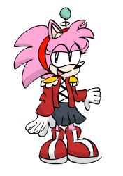 amy_rose antenna classic_amy_rose femsub frantheflan looking_at_viewer open_mouth smile sonic_the_hedgehog_(series)