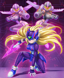  aura blonde_hair breasts capcom character_request corruption drone dronification eye_color_change female_only femsub genderswap glowing_eyes helmet kiwamekiwa kneeling long_hair megaman_(series) megaman_x_(series) megaman_zero multiple_girls multiple_subs ponytail posing red_eyes robot robot_girl sword very_long_hair weapon wings zero_(megaman) 