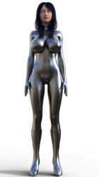 3d blue_hair expressionless female_only fembot femsub graybot latex original riley_weiss_(riley) robotization solo standing standing_at_attention theheckle whitewash_eyes