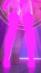 3d corruption english_text fate/grand_order fate_(series) glowing koikatsu! legs magic mashu_kyrielight reflection shield taihou1944 tattoo thighs transformation
