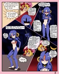 bernkastel clothed_exposure comic femdom femsub humiliation idpet lambdadelta long_hair monkey_pose pet_play short_hair tail umineko_no_naku_koro_ni