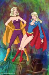 blonde_hair blue_eyes boots cleavage dc_comics femdom femsub hypnotic_accessory lesla_lar mhunt super_hero supergirl superman_(series) western