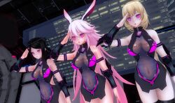3d bottomless breasts corruption custom_maid_3d_2 dialogue empty_eyes female_only femdom femsub glowing glowing_eyes honkai_impact_3rd hypnotized_hypnotist large_breasts long_hair manip mind_break nude open_mouth smile tech_control text topless transformation voldar yae_sakura
