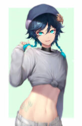  clothed femboy genshin_impact green_eyes hair_ornament ivatent_(manipper) looking_at_viewer male_only maledom manip open_mouth pov pov_sub short_hair spiral_eyes symbol_in_eyes tattoo venti_(genshin_impact) 