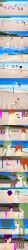  absurdres altered_common_sense beach bikini bikini_bottom bikini_top blue_hair brown_eyes dialogue english_text femsub green_hair long_hair maledom multiple_girls multiple_subs nude orange_hair original penis purple_eyes purple_hair red_eyes red_hair short_hair tan_skin text zenin1 