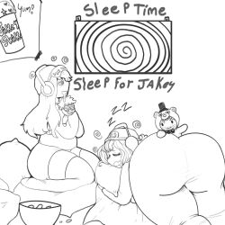 bedroom clothed dazed doll dolly_dimpley drool femsub feralkoekje food happy_trance hat headphones huge_ass hypnotic_screen jakey_(hypnonut005) long_hair meggy_spletzer original pajamas shorts sleep_command sleeping sleepy smg4 smiling_friends snoring thick_thighs wide_hips