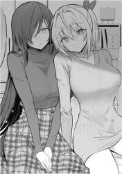 character_request empty_eyes expressionless femsub hypnotic_app long_hair monochrome screenshot short_hair tagme te_ni_ireta_saimin_appli_de_yume_no_harem_senikatsu_o_okuritai