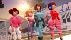 3d clothed complex_background danny_phantom_(series) deb_turnbull disney dontayinfernosfm elastigirl empty_eyes femsub goof_troop helen_parr hypnotic_music hypnotized_walking maddeline_fenton multiple_girls multiple_subs music open_mouth peg_pete tagme the_incredibles