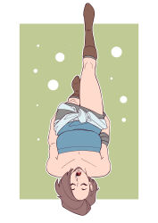  absurdres bare_shoulders boots border breasts brown_hair capcom catalepsy closed_eyes ef-nsfw female_only femsub green_background jill_valentine open_mouth resident_evil resident_evil_3_remake short_hair simple_background skirt sleeping snoring tank_top 