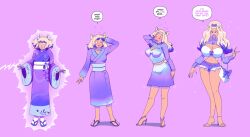 animal_ears before_and_after bimbofication brain_drain breast_expansion corruption female_only growth hair_growth huge_breasts original text transformation trianglefour