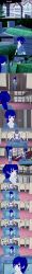  absurdres blue_hair breasts clothed confused dialogue double_v english_text erin_(ophelia's_dollhouse) female_only femsub lia_(ophelia's_dollhouse) multiple_girls multiple_subs nipples nude ophelia's_dollhouse pregnant purple_hair red_eyes short_hair statue text v zenin1 