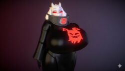 ai_art collar corruption enemy_conversion latex red_eyes tech_control toriel_dreemurr undertale