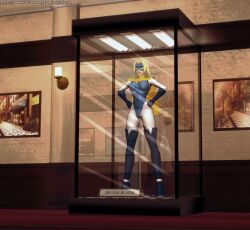 3d blonde_blazer blonde_hair dispatch_(game) empty_eyes femsub happy_trance large_breasts latinkaixa long_hair mask