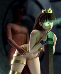 3d animated bondage crown emerald_lazers femsub glowing_eyes hypnotic_eyes maledom queen_nathalia_(emerald_lazers) restrained ring_eyes video