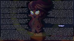  breasts caption dialogue equestria_girls fangs femdom hypnotic_eyes kaa_eyes long_hair looking_at_viewer male_pov manip monster_girl multicolored_hair my_little_pony naga_girl nipples pov pov_sub sleep_command snake snake_girl sunset_shimmer suppas_(manipper) text wubcakeva 